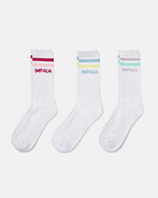 IMPALA // 3pk Socks PASTEL STRIPE