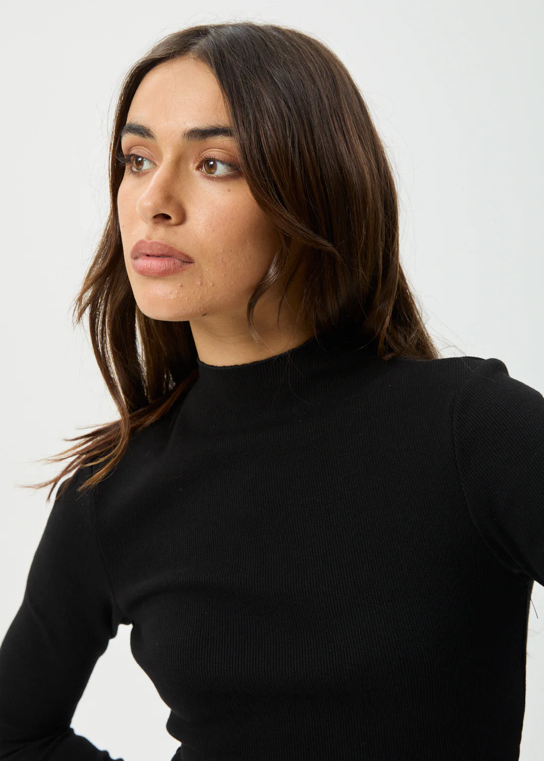 AFENDS // Iconic LS Rib Top BLACK