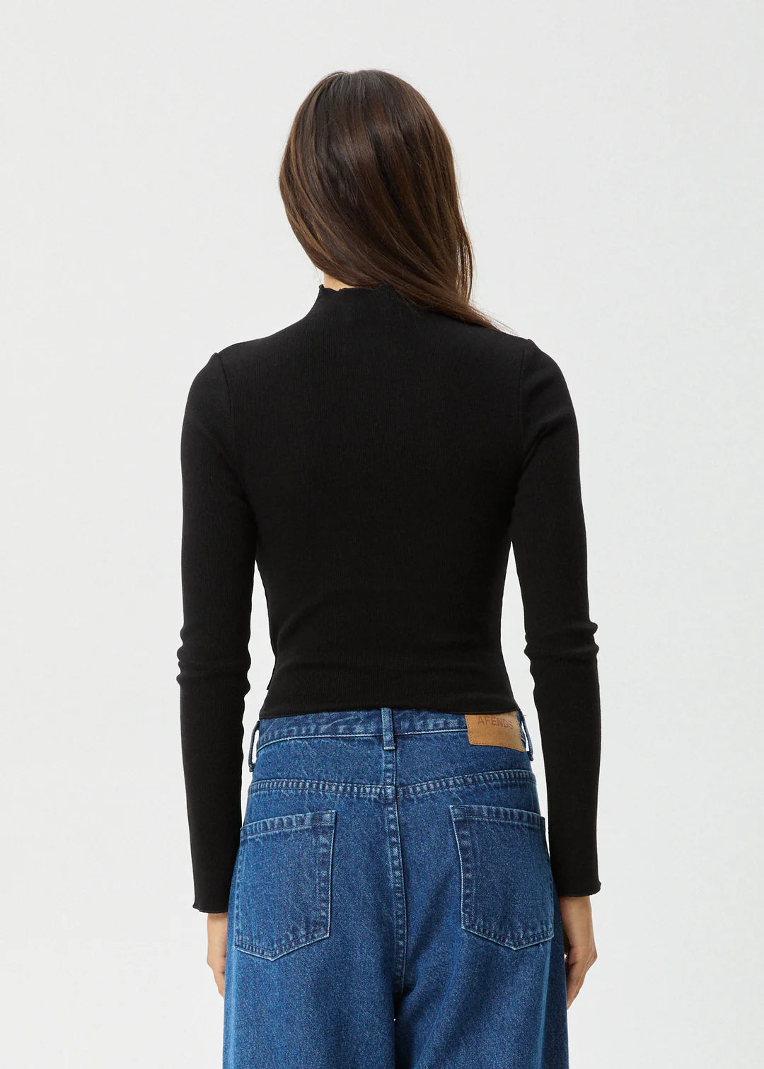AFENDS // Iconic LS Rib Top BLACK