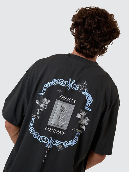 THRILLS // Infinite Dopamine Box Fit OS Tee PIRATE BLACK