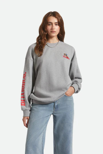 BRIXTON // Inwood OS Fleece HEATHER GREY
