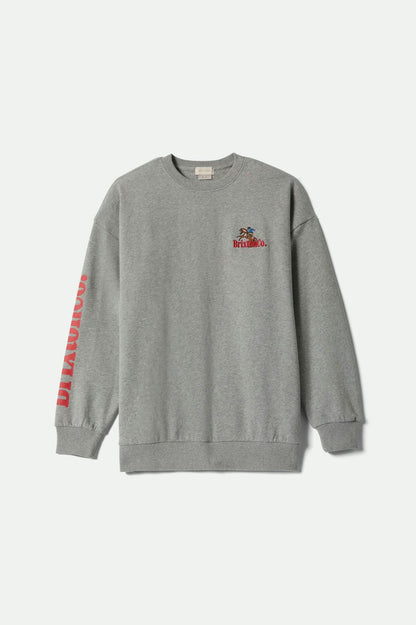 BRIXTON // Inwood OS Fleece HEATHER GREY