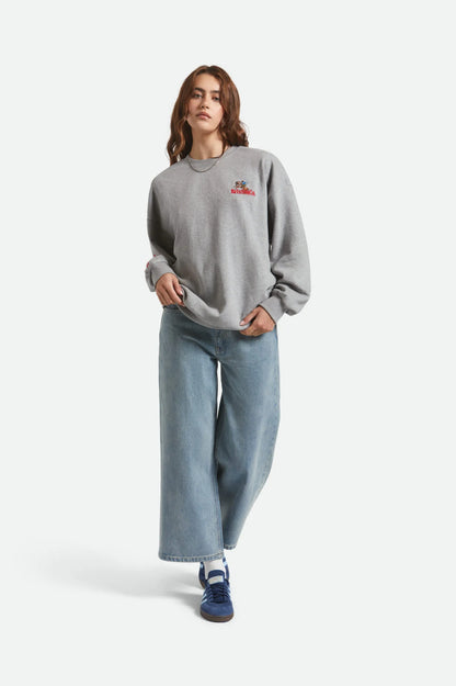BRIXTON // Inwood OS Fleece HEATHER GREY