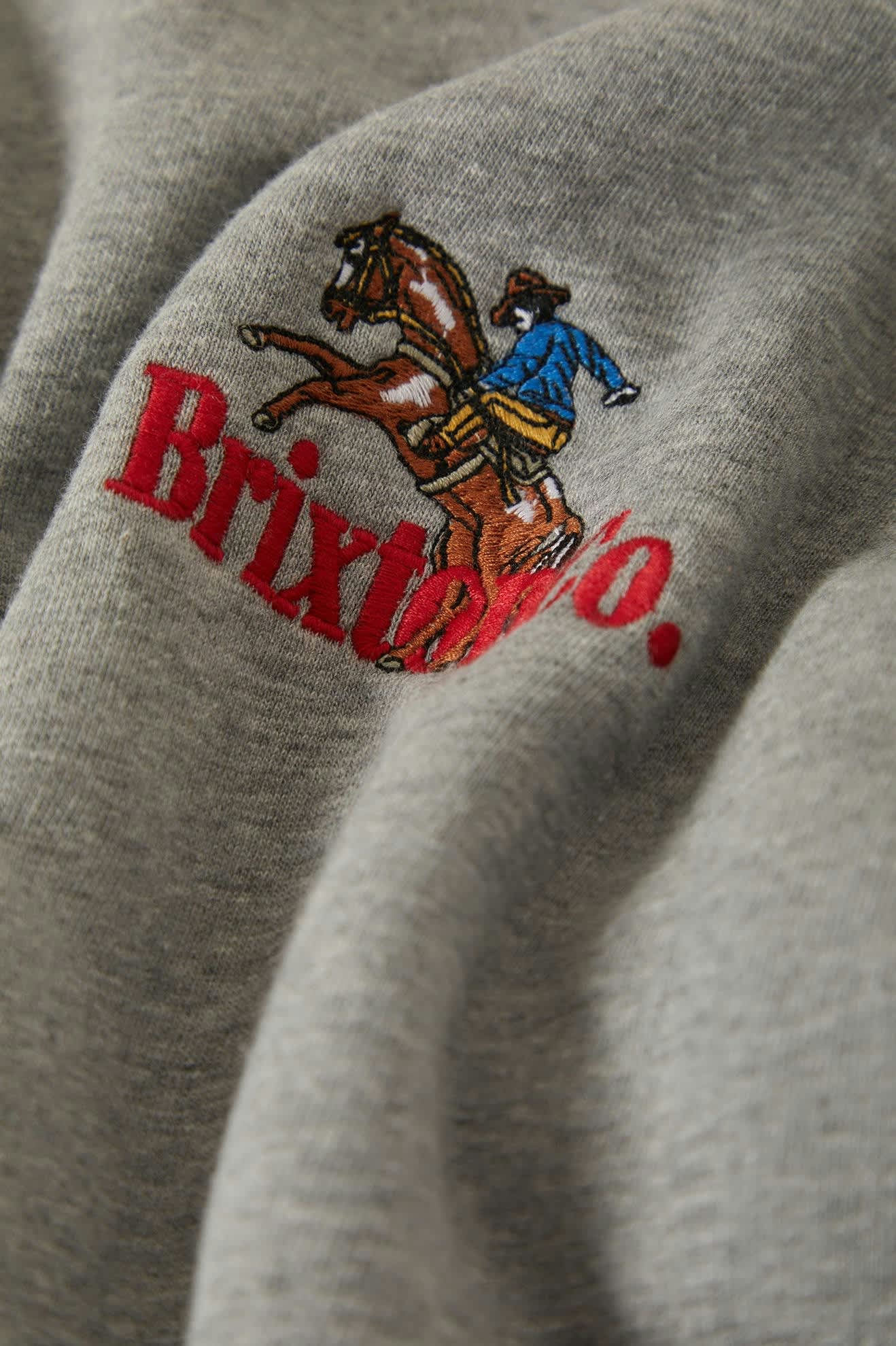BRIXTON // Inwood OS Fleece HEATHER GREY