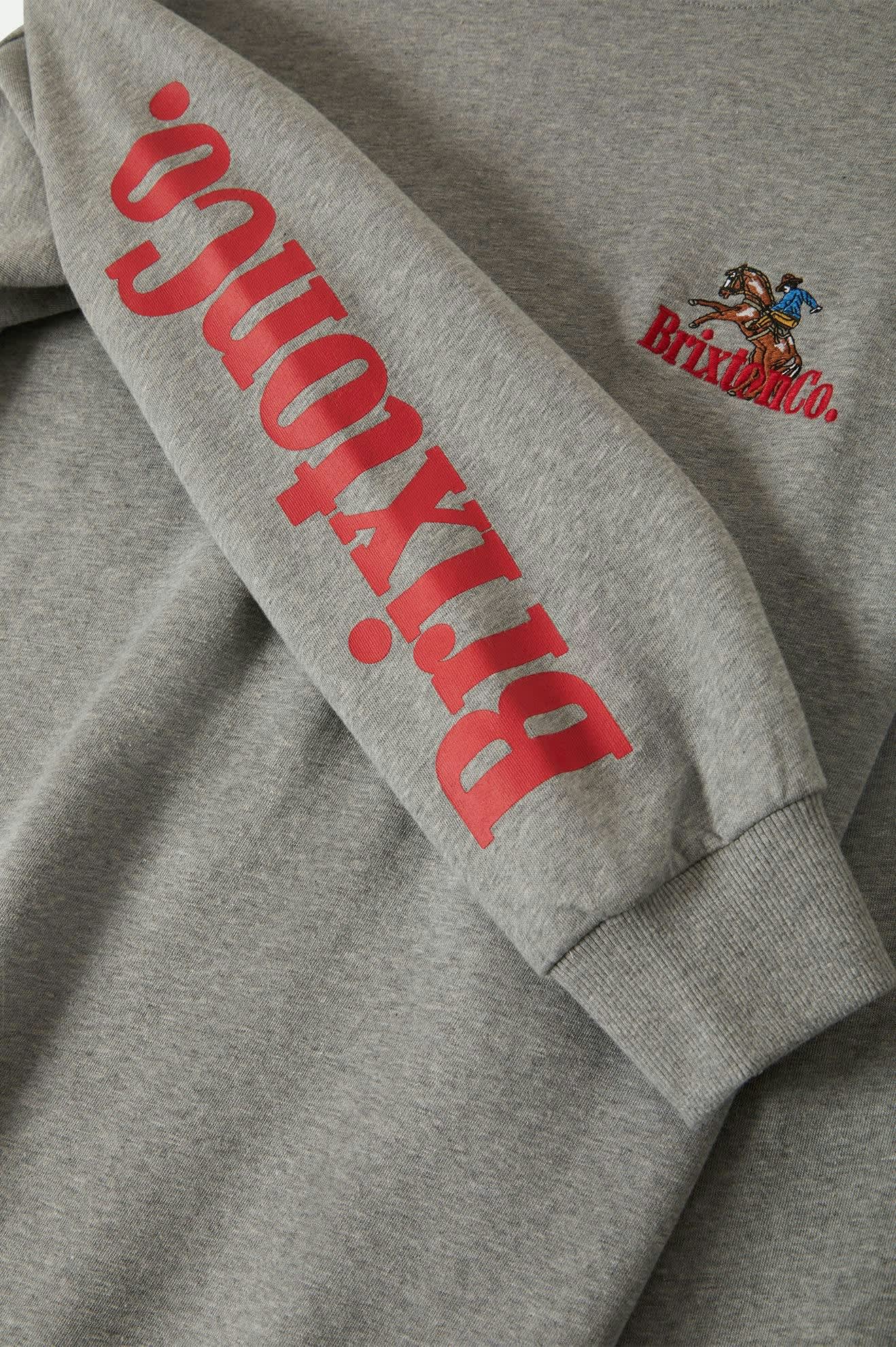 BRIXTON // Inwood OS Fleece HEATHER GREY