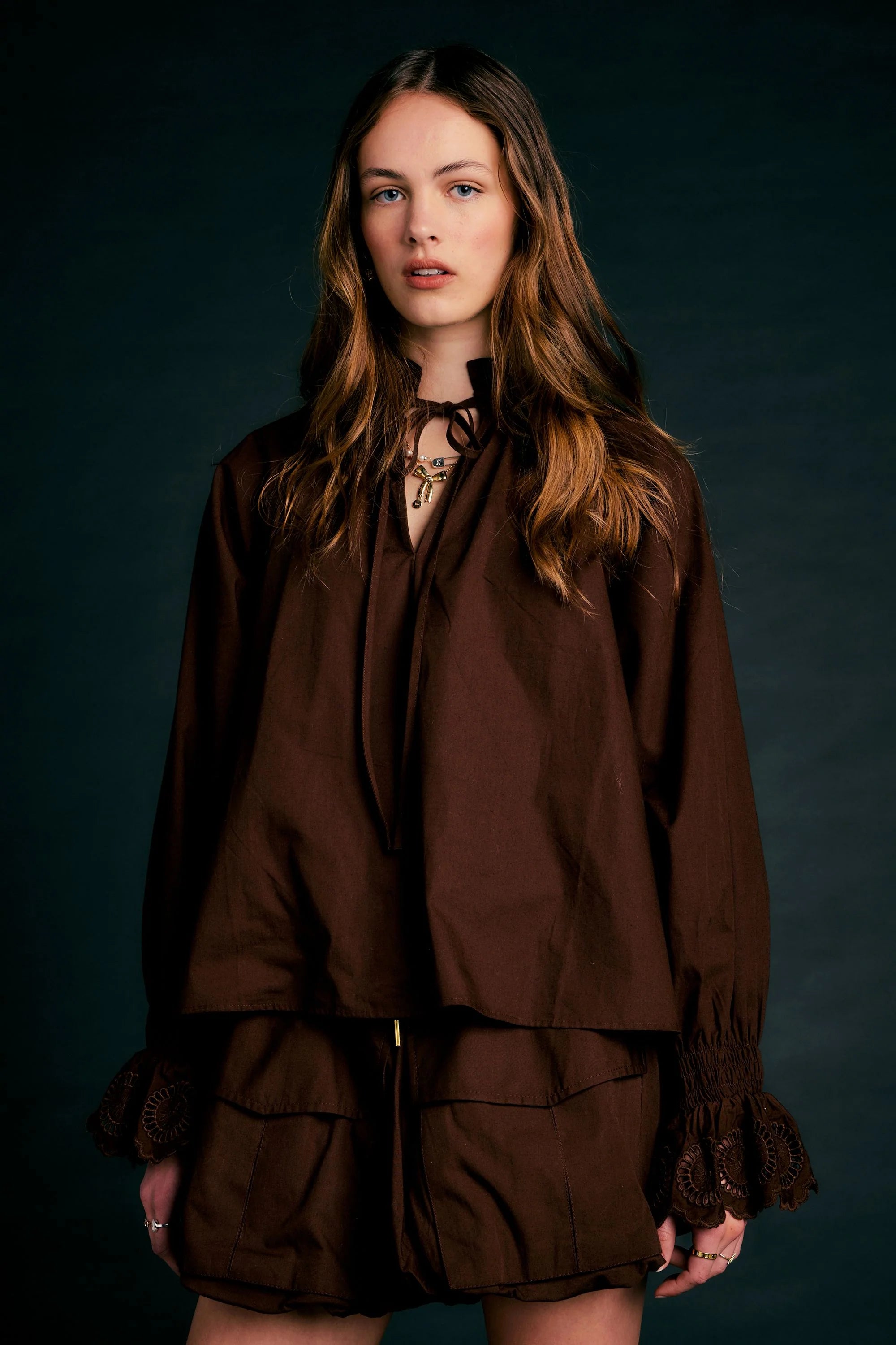 Ivy Blouse CHOCOLATE