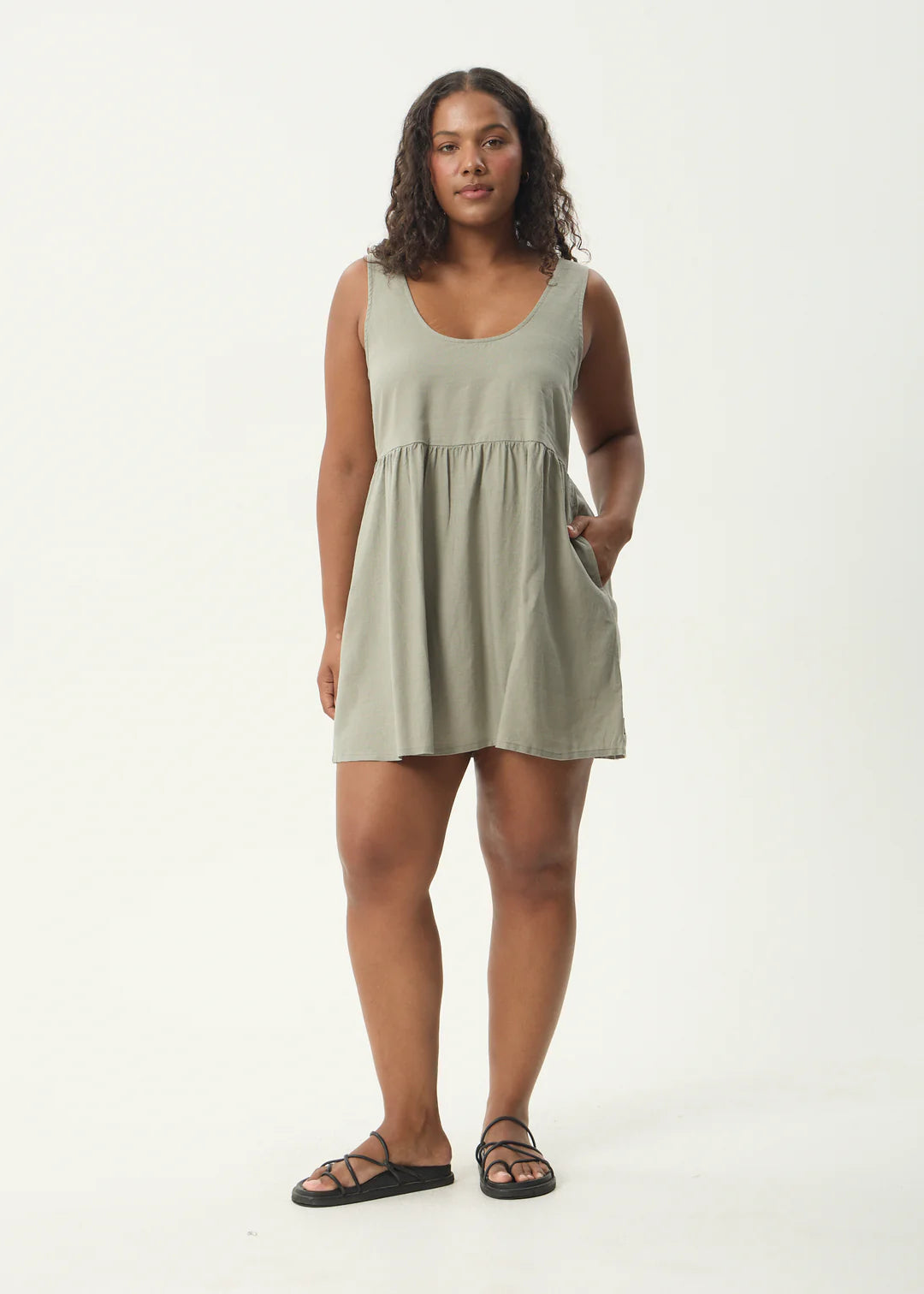 AFENDS // Jesse Mini Dress HEMP