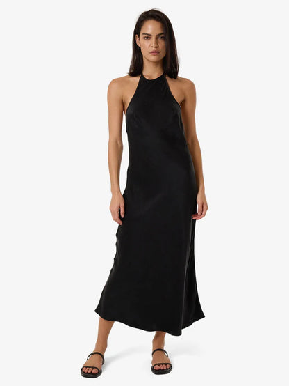 THRILLS // Jett Halter Bias Dress BLACK
