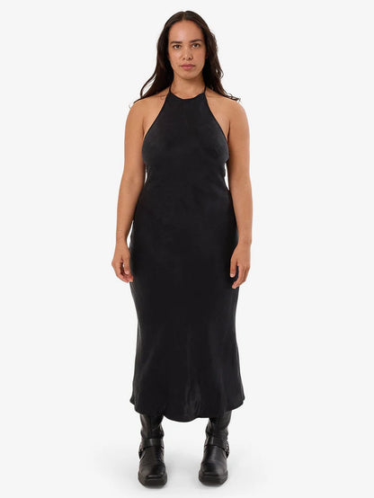 THRILLS // Jett Halter Bias Dress BLACK