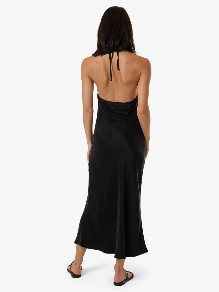 THRILLS // Jett Halter Bias Dress BLACK