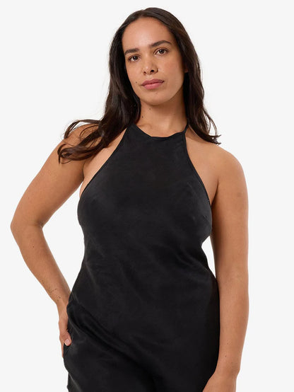 THRILLS // Jett Halter Bias Dress BLACK