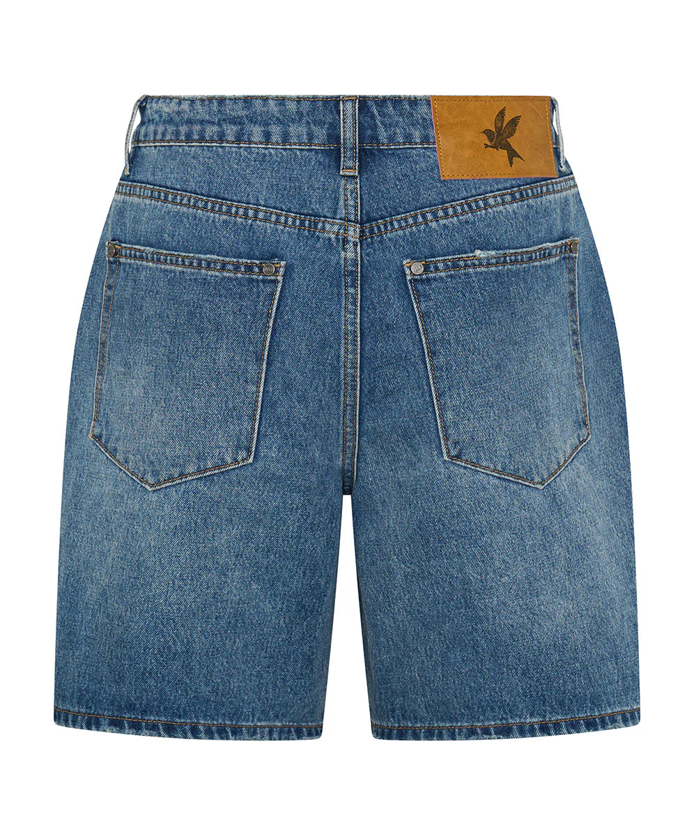 ONE TEASPOON // Jackson Mid Waist Wide Leg Shorts WESTLAND BLUE
