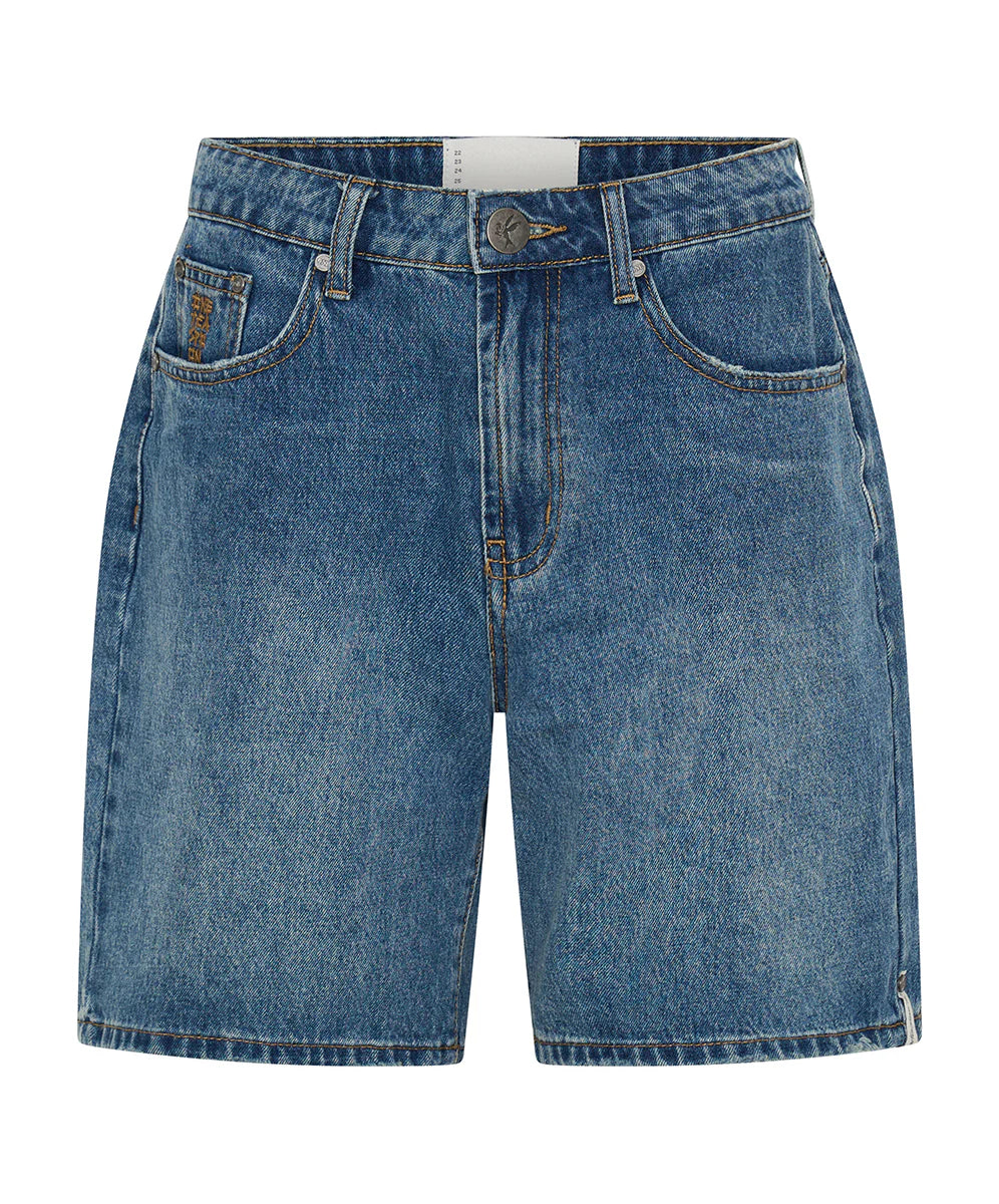 ONE TEASPOON // Jackson Mid Waist Wide Leg Shorts WESTLAND BLUE