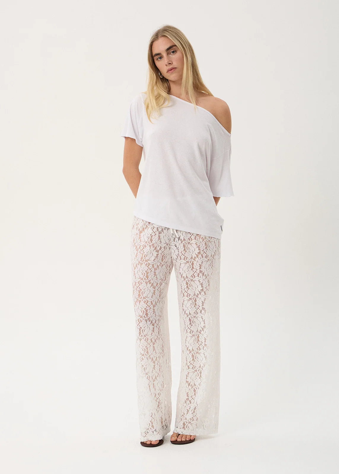 Jones Lace Pants WHITE
