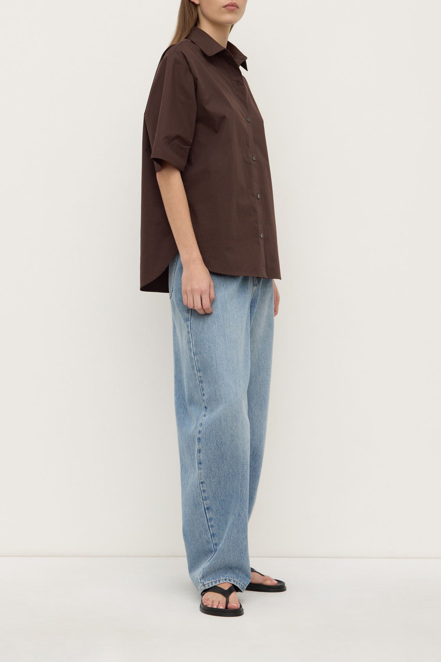 ASSEMBLY LABEL // Joni Short Sleeve Shirt GANACHE