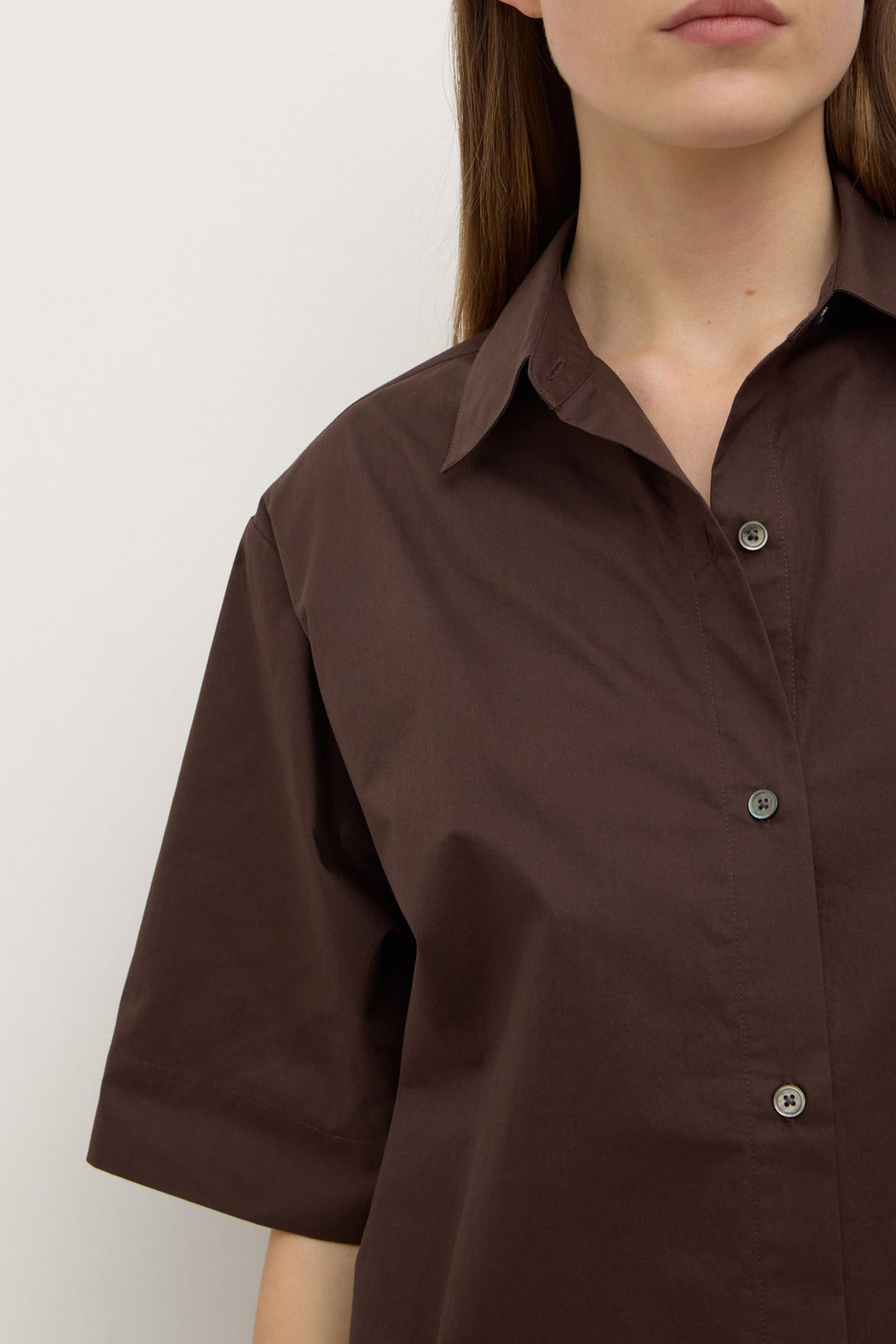 ASSEMBLY LABEL // Joni Short Sleeve Shirt GANACHE