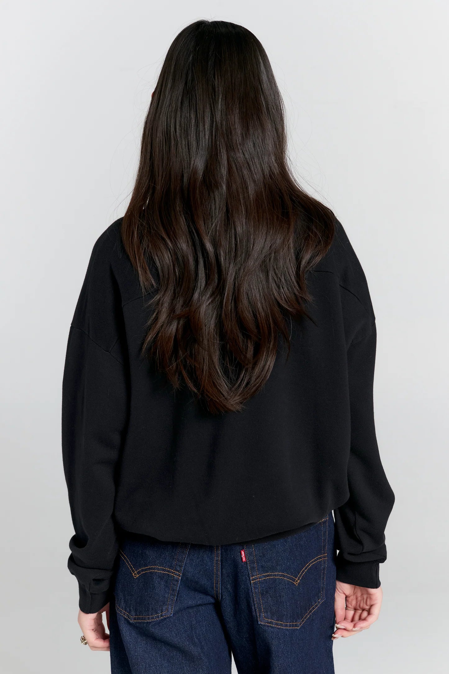 KAREN WALKER // Runaway College Crewneck BLACK