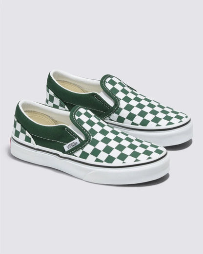 VANS // Kids Classic Slip-On CHECKERBOARD MOUNTAIN VIEW