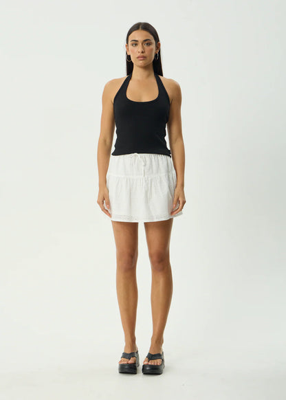 AFENDS // Kindred Mini Skirt WHITE