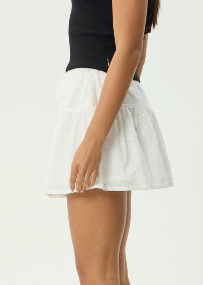 AFENDS // Kindred Mini Skirt WHITE