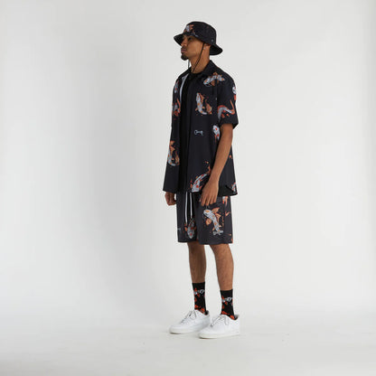 CRATE // Koi Fish Swim Shorts BLACK