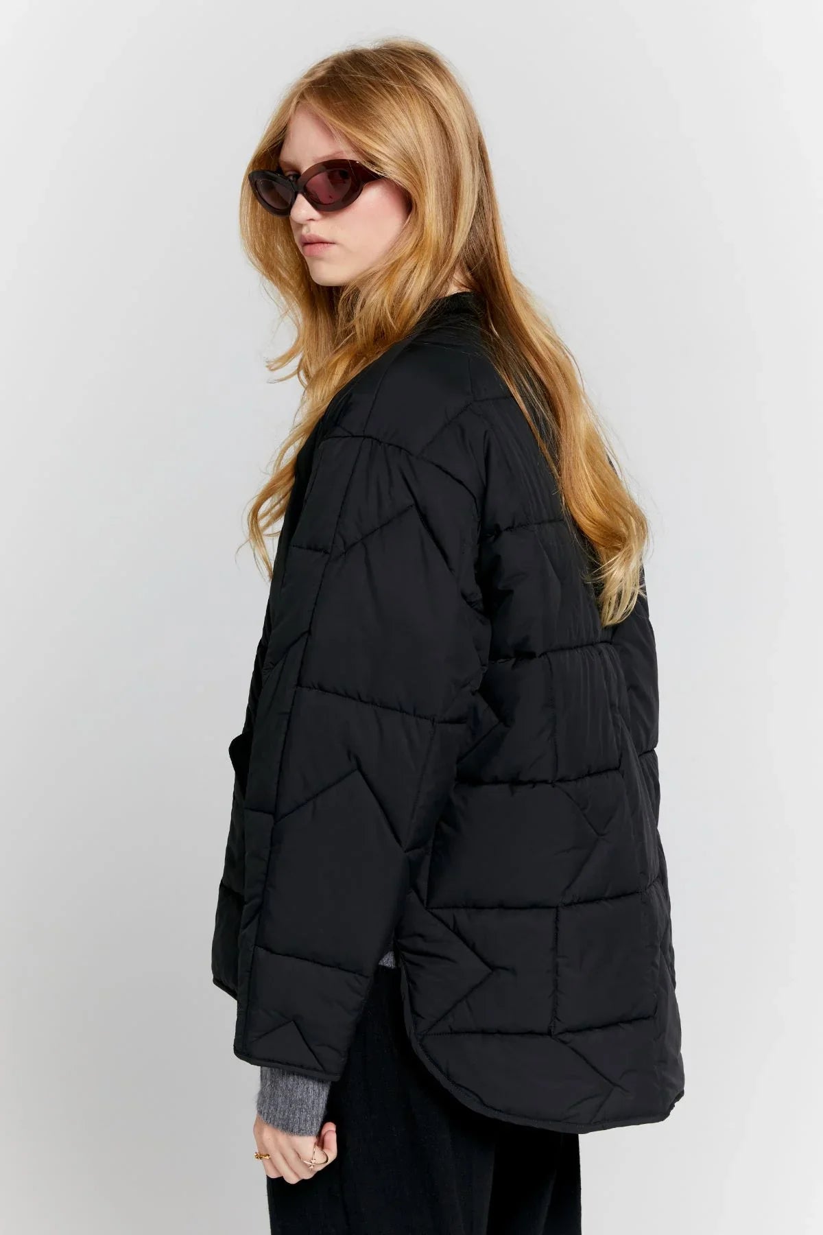 KAREN WALKER // Quilted Monogram Jacket BLACK