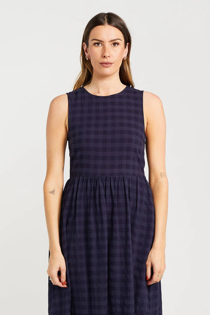 THING THING // Kippa Dress NAVY CHECK