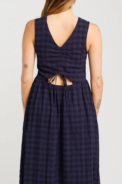 THING THING // Kippa Dress NAVY CHECK