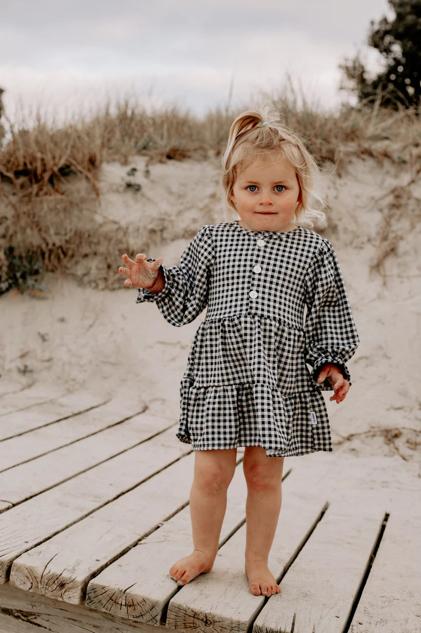 LE EDIT // Mini Gingham Dress BLACK