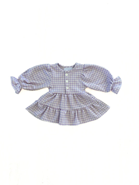 LE EDIT // Mini Gingham Dress LILAC