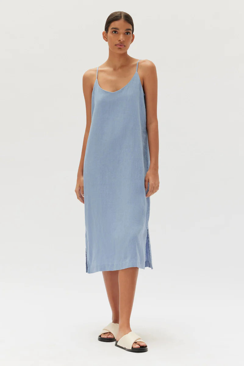 ASSEMBLY LABEL // Linen Slip Dress POOL