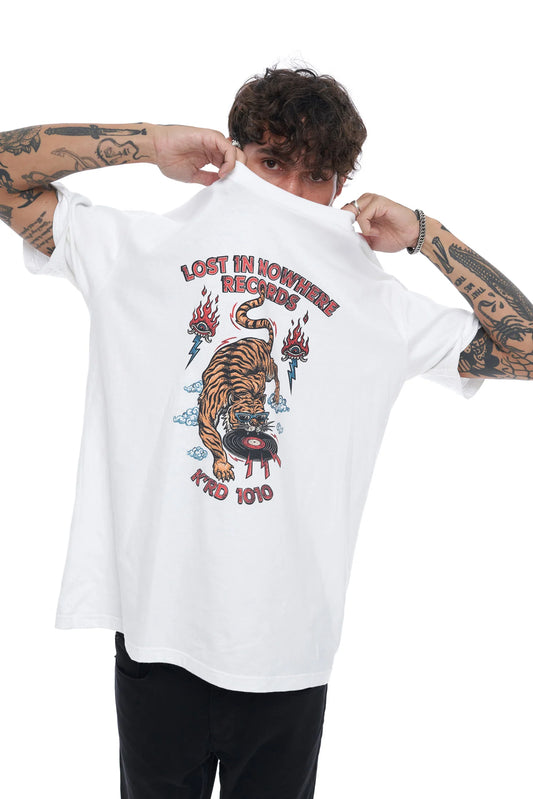 LOST IN NOWHERE // LIN Records Tee WHITE