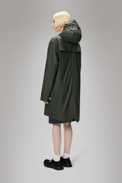 RAINS // UNISEX Long Jacket GREEN