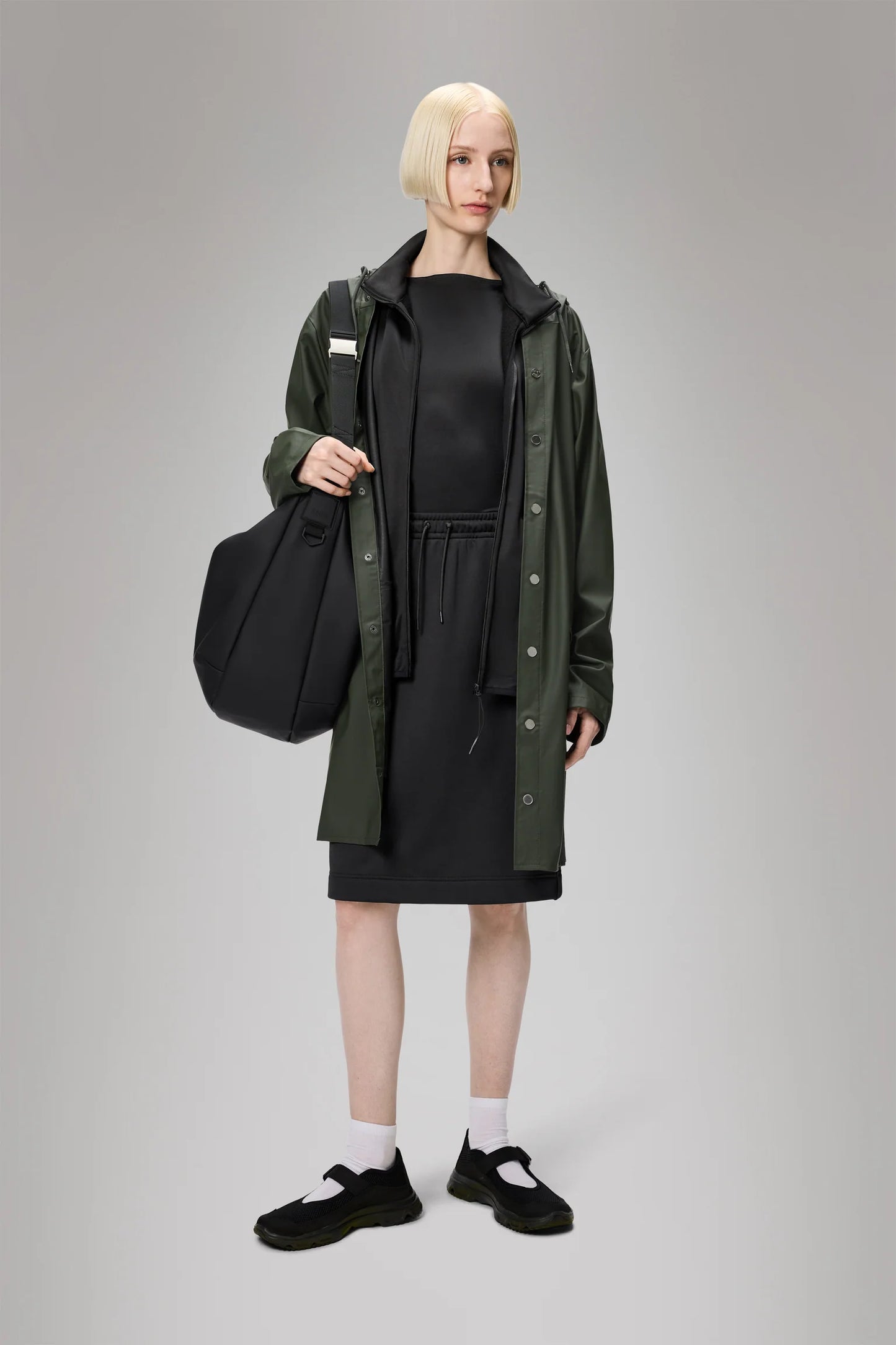 RAINS // UNISEX Long Jacket GREEN