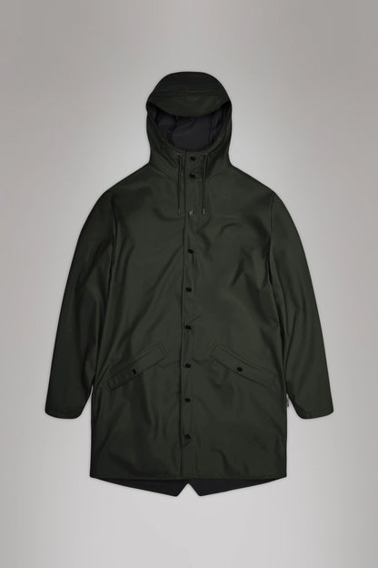 RAINS // UNISEX Long Jacket GREEN