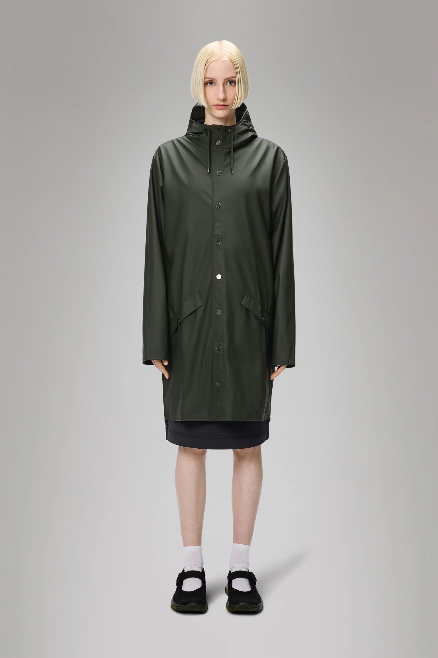 RAINS // UNISEX Long Jacket GREEN