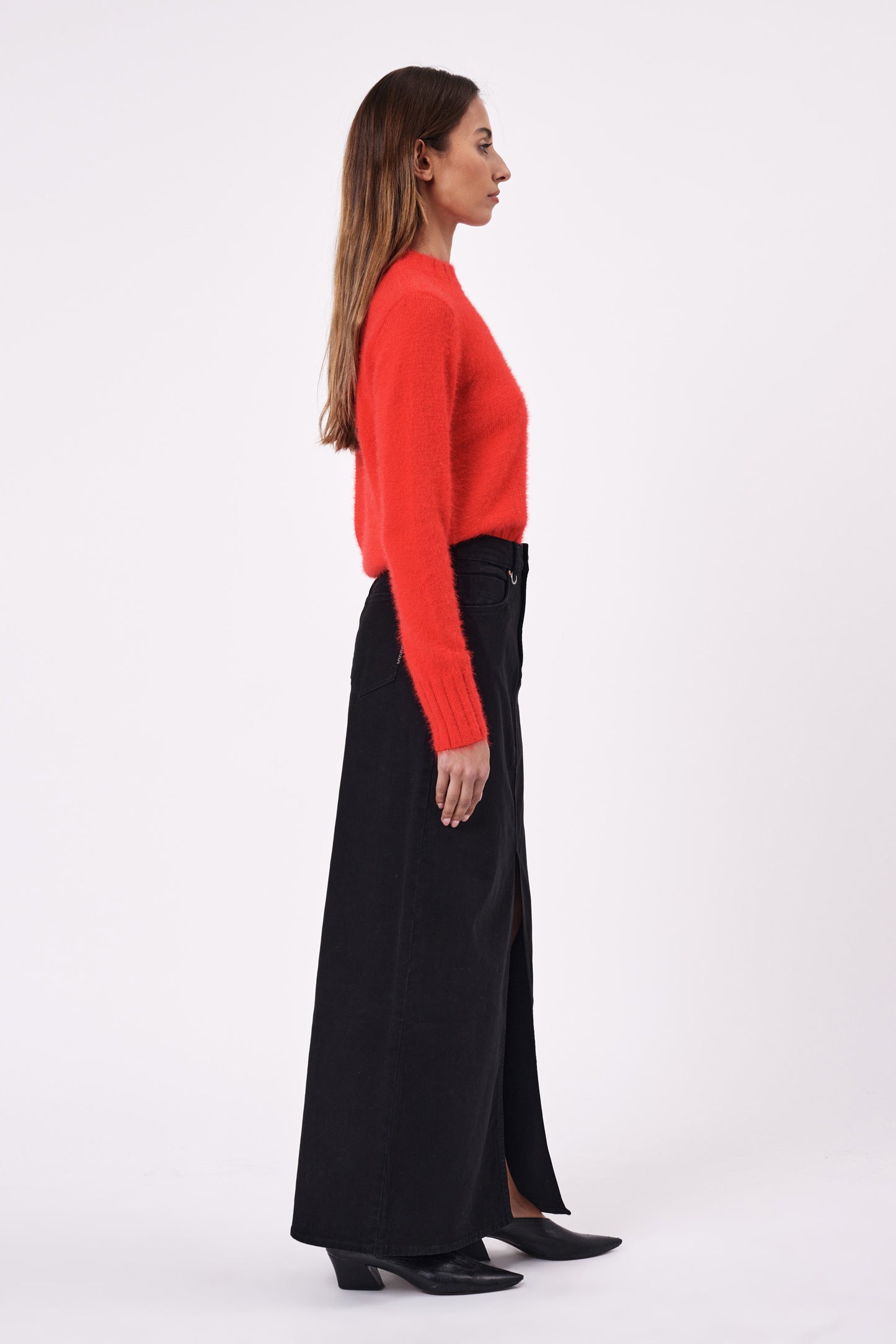 NEUW // Darcy Maxi Skirt Luxe JET BLACK