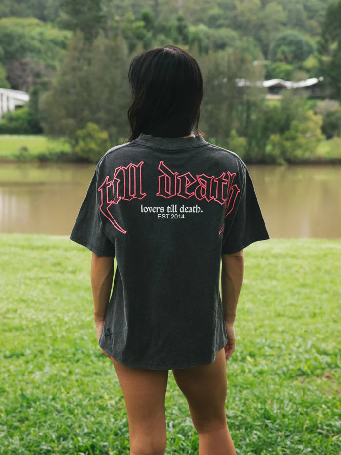 BILLY BONES // Lovers Steeze Tee WASHED BLACK