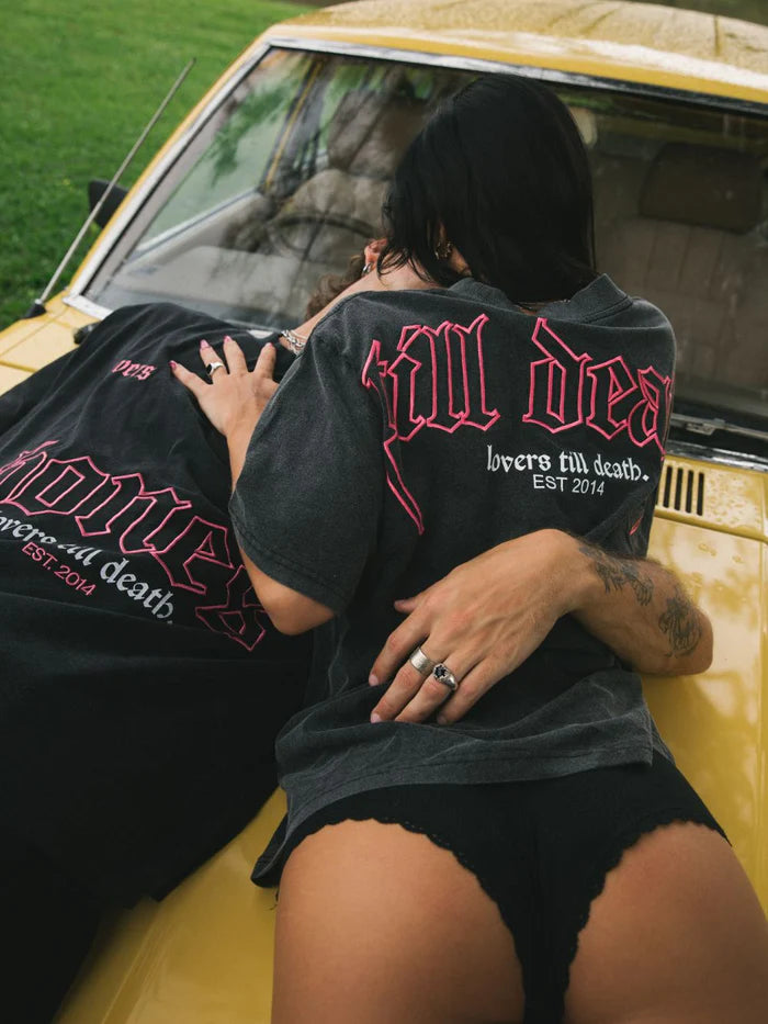 BILLY BONES // Lovers Steeze Tee WASHED BLACK