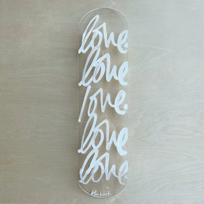 BLACKLIST // Love Acrylic Skateboard WHITE