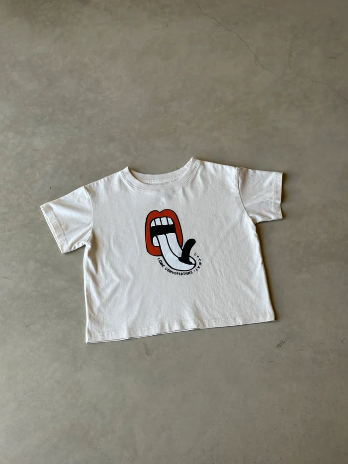 Lazy Waves Kids Tee OFF WHITE