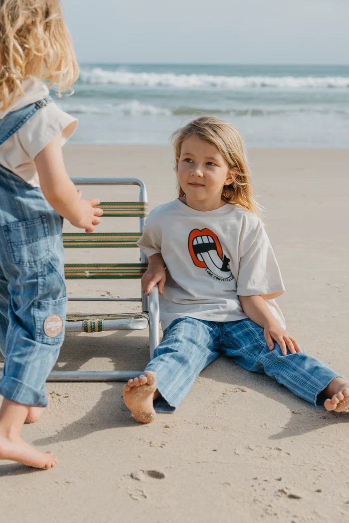 Lazy Waves Kids Tee OFF WHITE