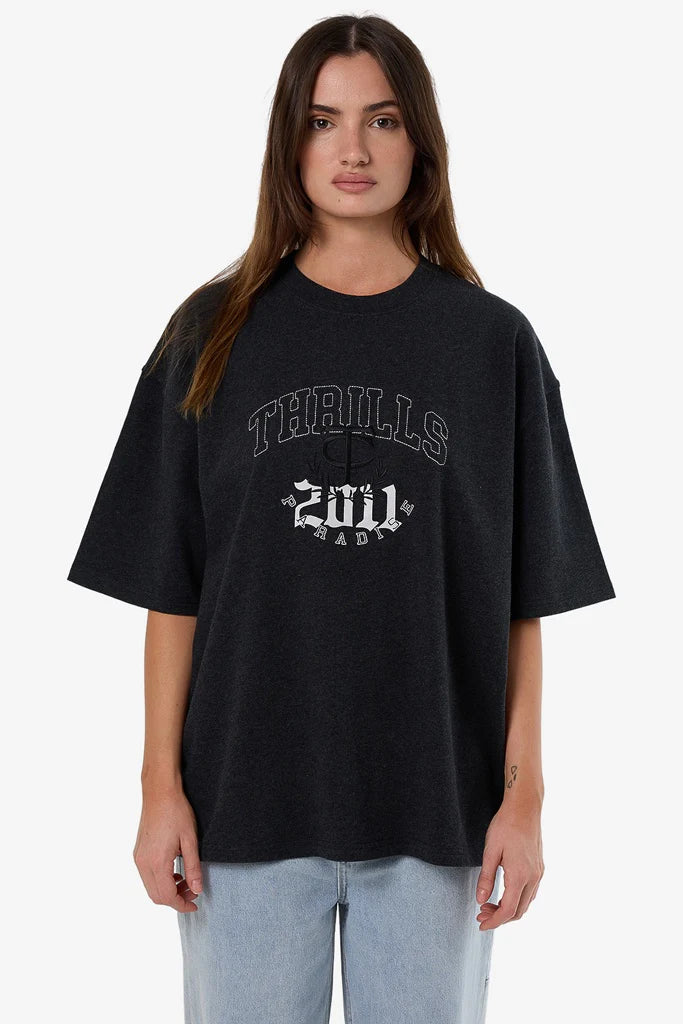THRILLS // Legacy Oversized Tee BLACK MARLE