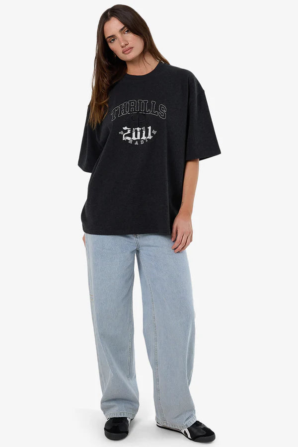 THRILLS // Legacy Oversized Tee BLACK MARLE