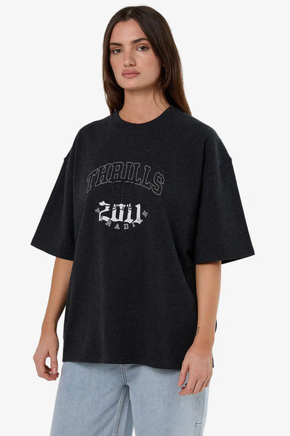 THRILLS // Legacy Oversized Tee BLACK MARLE
