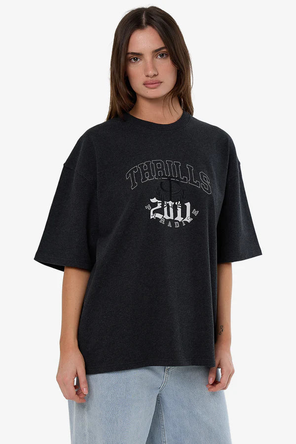 THRILLS // Legacy Oversized Tee BLACK MARLE