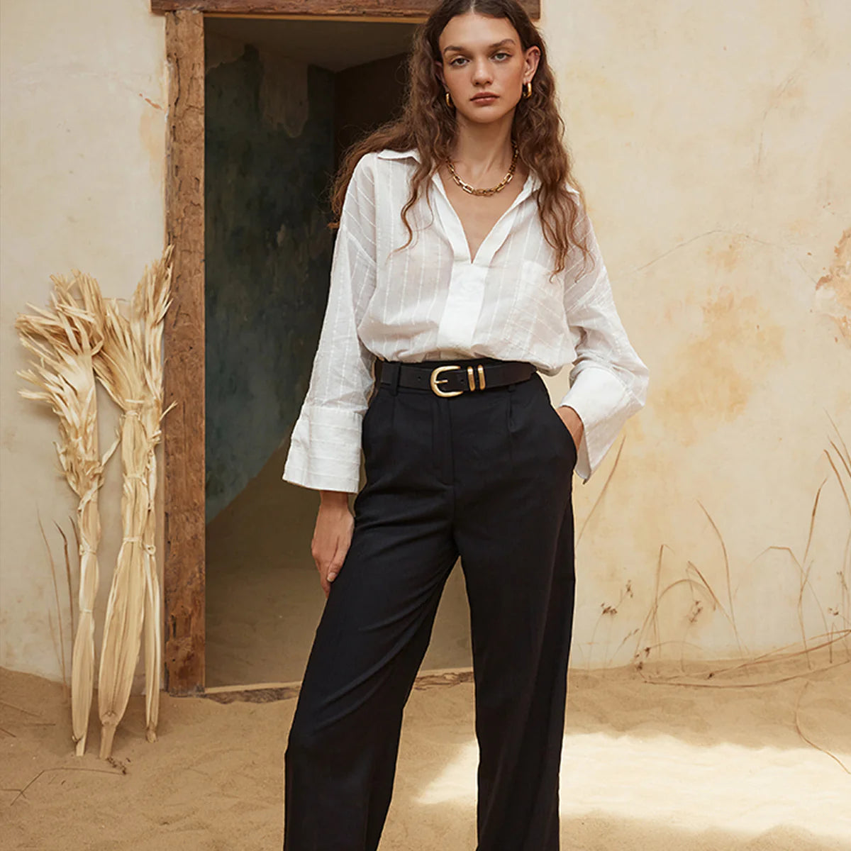 STATUS ANXIETY // Let It Be Belt BLACK/GOLD