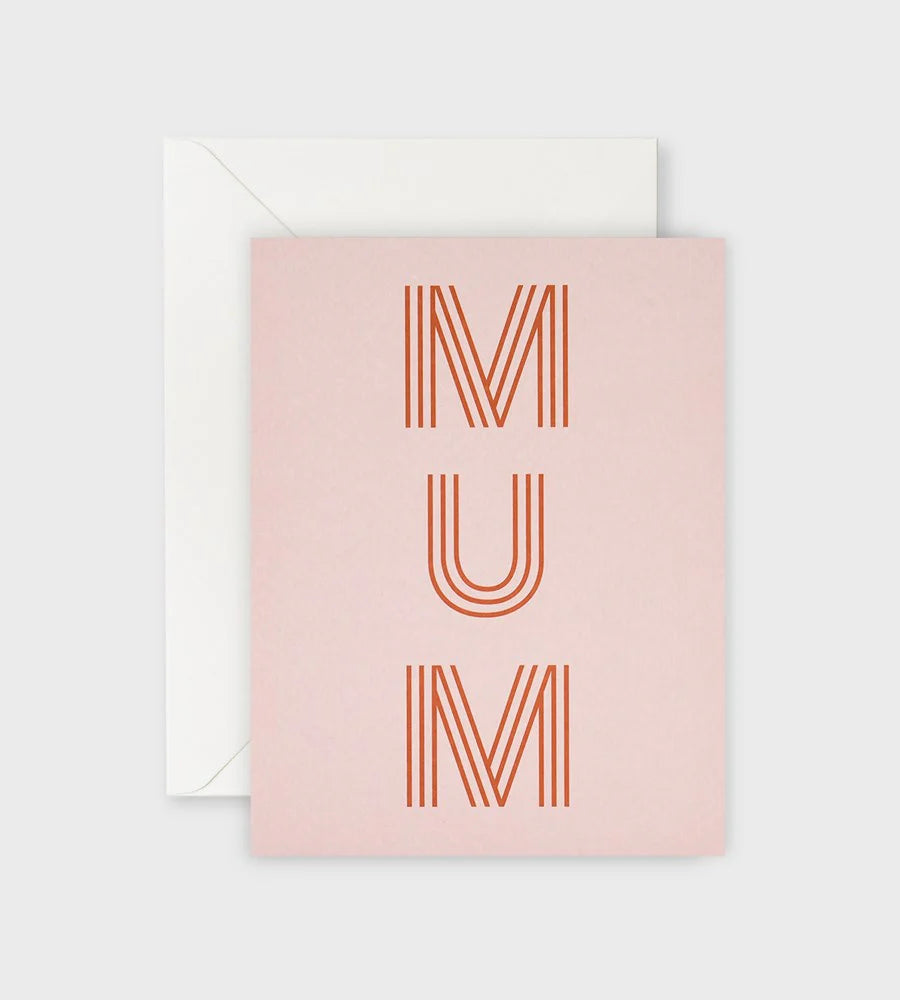 FATHER RABBIT // Card MUM STRIPE LETTERS