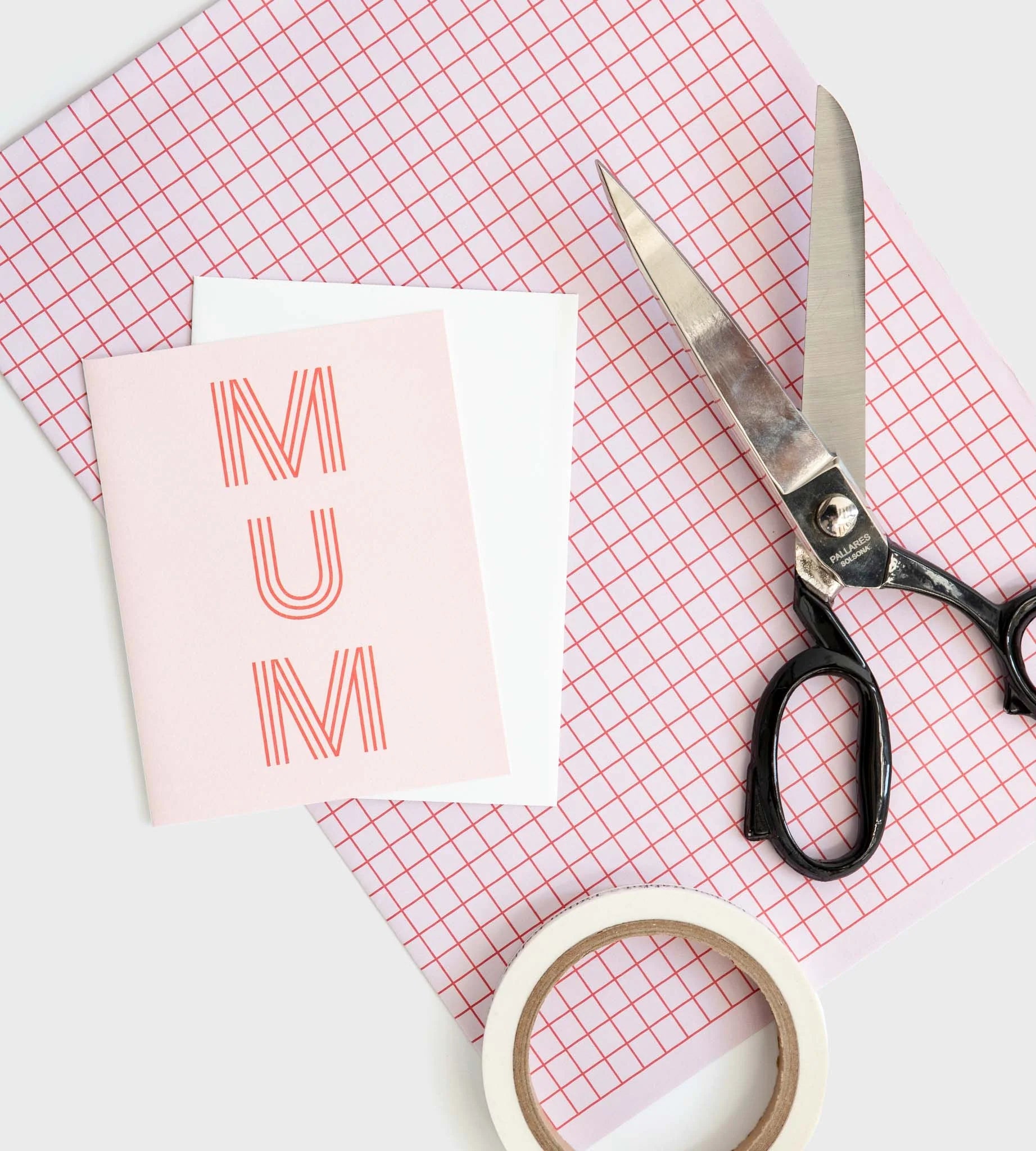 FATHER RABBIT // Card MUM STRIPE LETTERS