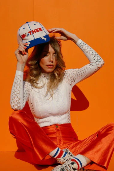 HAPPY LITTLE MOTHER // Lightning Bolt Cap BLUE